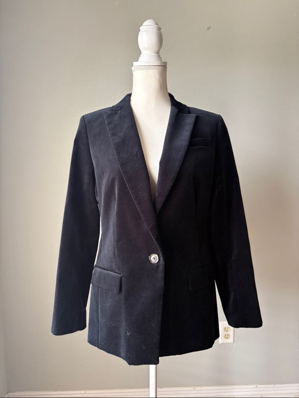 J Crew | Willa Black Velvet Blazer Jacket